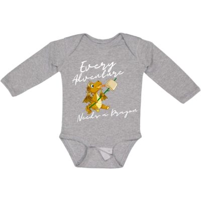 Baby Long Sleeve Bodysuit - Every Adventure Needs a Dragon - Image 2