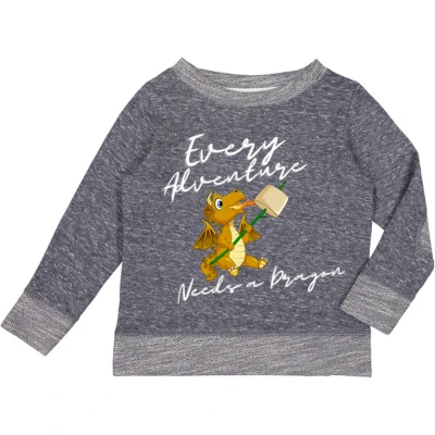 Terry Crewneck with Elbow Patches - Every Adventure Needs a Dragon
