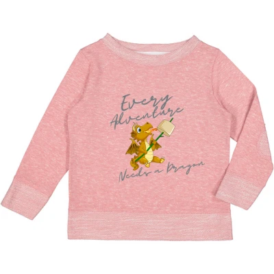 Terry Crewneck with Elbow Patches - Every Adventure Needs a Dragon - Image 3
