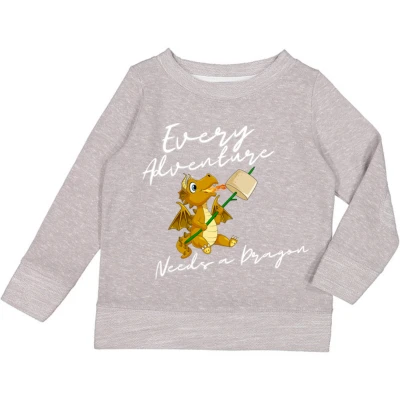 Terry Crewneck with Elbow Patches - Every Adventure Needs a Dragon - Image 2