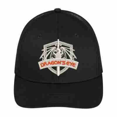 Mesh Back Baseball Cap White Dragon - Image 2