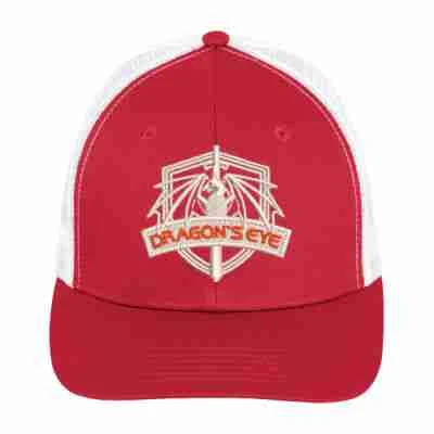 Mesh Back Baseball Cap White Dragon - Image 3