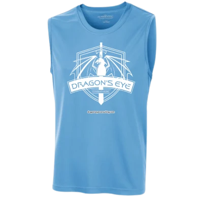 Men's White Dragon Sleeveless T