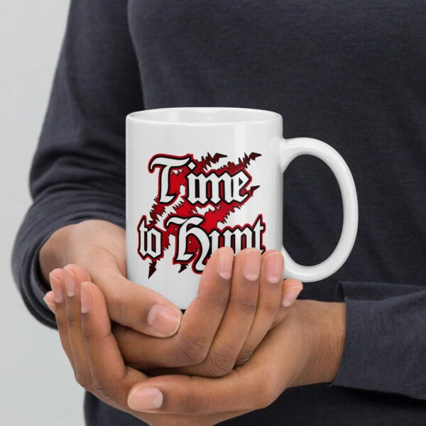 Time to Hunt - White glossy mug