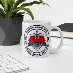 New logo - White glossy mug