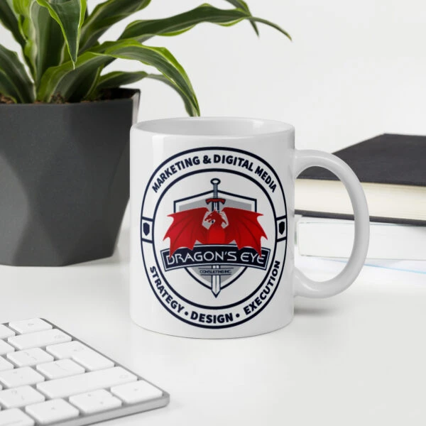 New logo - White glossy mug