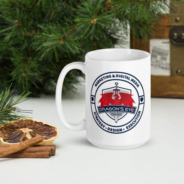 Hello Dragons - White glossy mug - Image 4