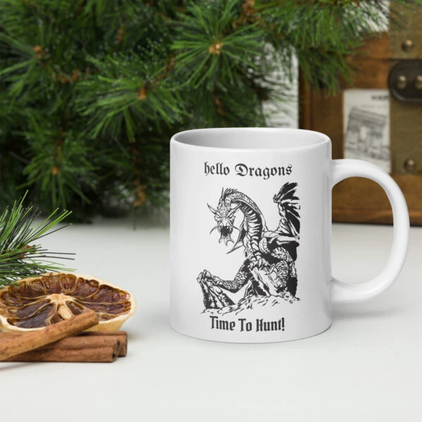 Hello Dragons - White glossy mug - Image 6